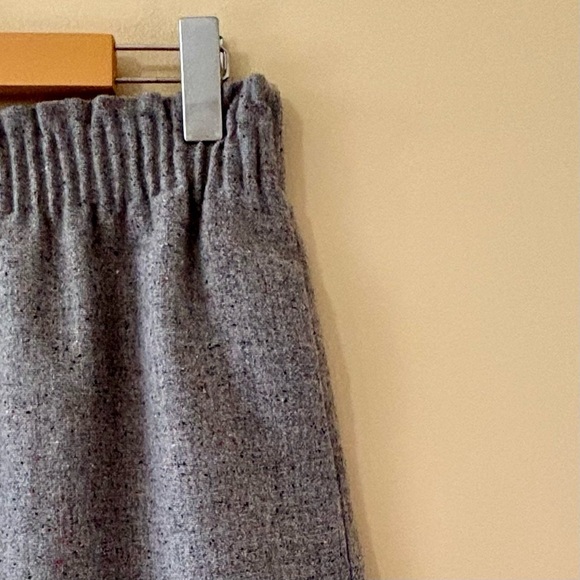 J.Crew| Classic Grey A-Line Women’s Skirt Elastic Waist Pockets Wool Blend Sz 4 - Picture 2 of 8